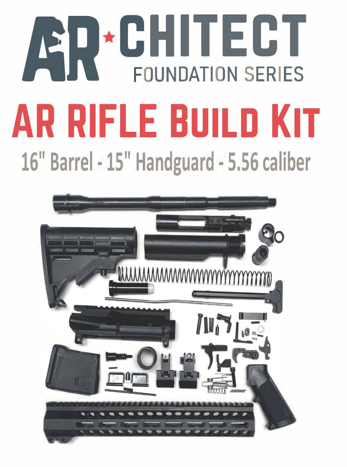 Bowden Tactical Ar Rifle Build Kit, Bowden J27115       Ar Rifle Build Kit 15" Hg