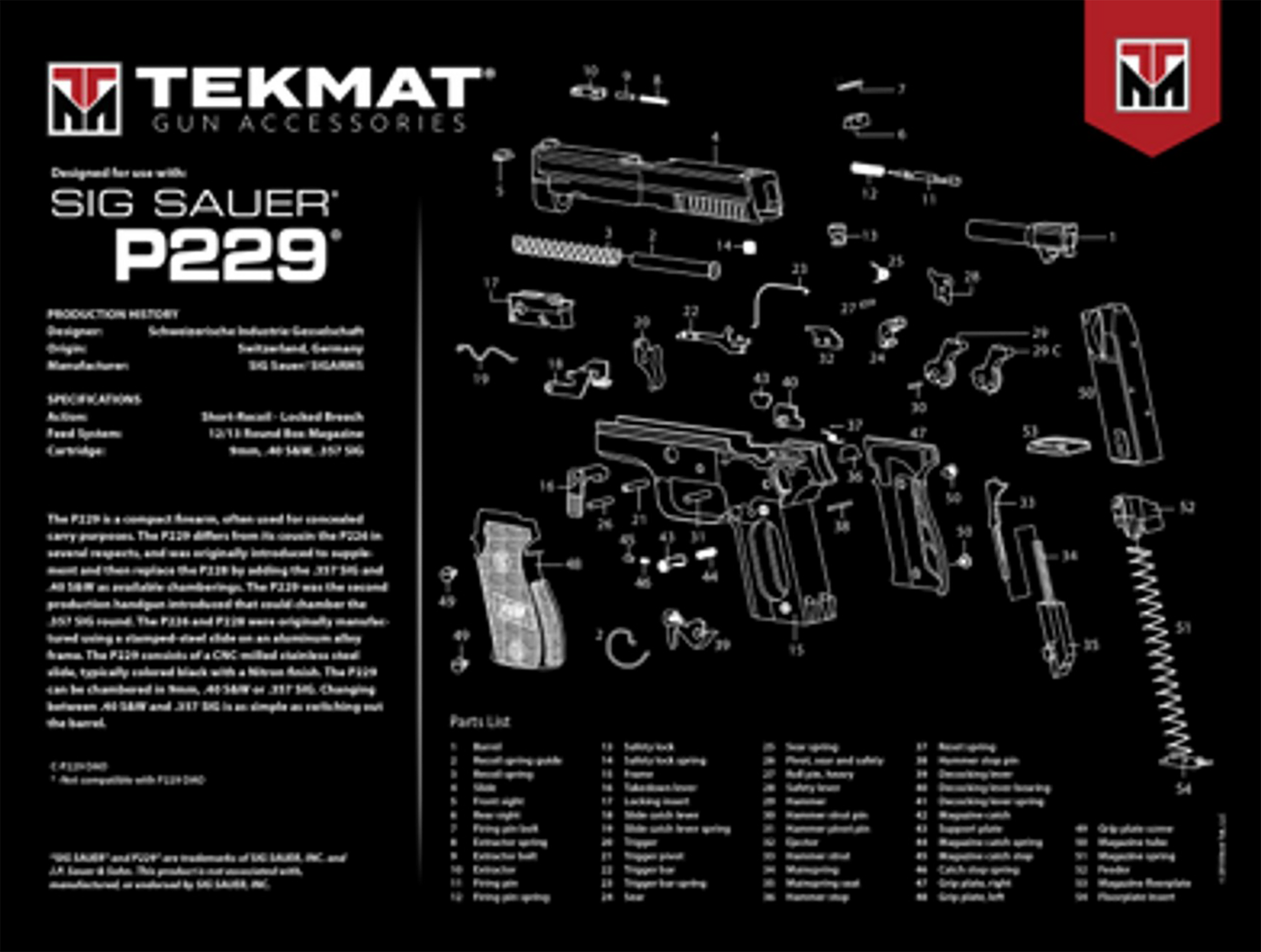 Beck Tek, Llc (tekmat) Sig Sauer P229, Tekmat Tek-r20-sigp229     Ultra 20 Sig P229
