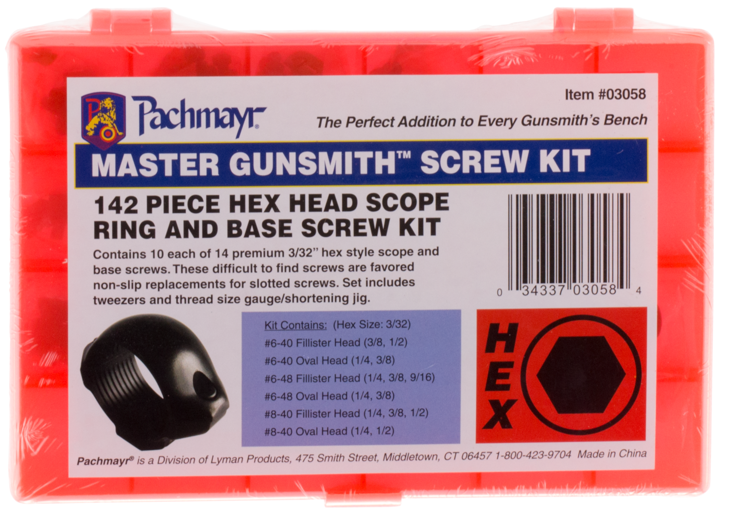 Lyman Master Gunsmith, Lym 03058    Gunsmith Hh Screw Jit