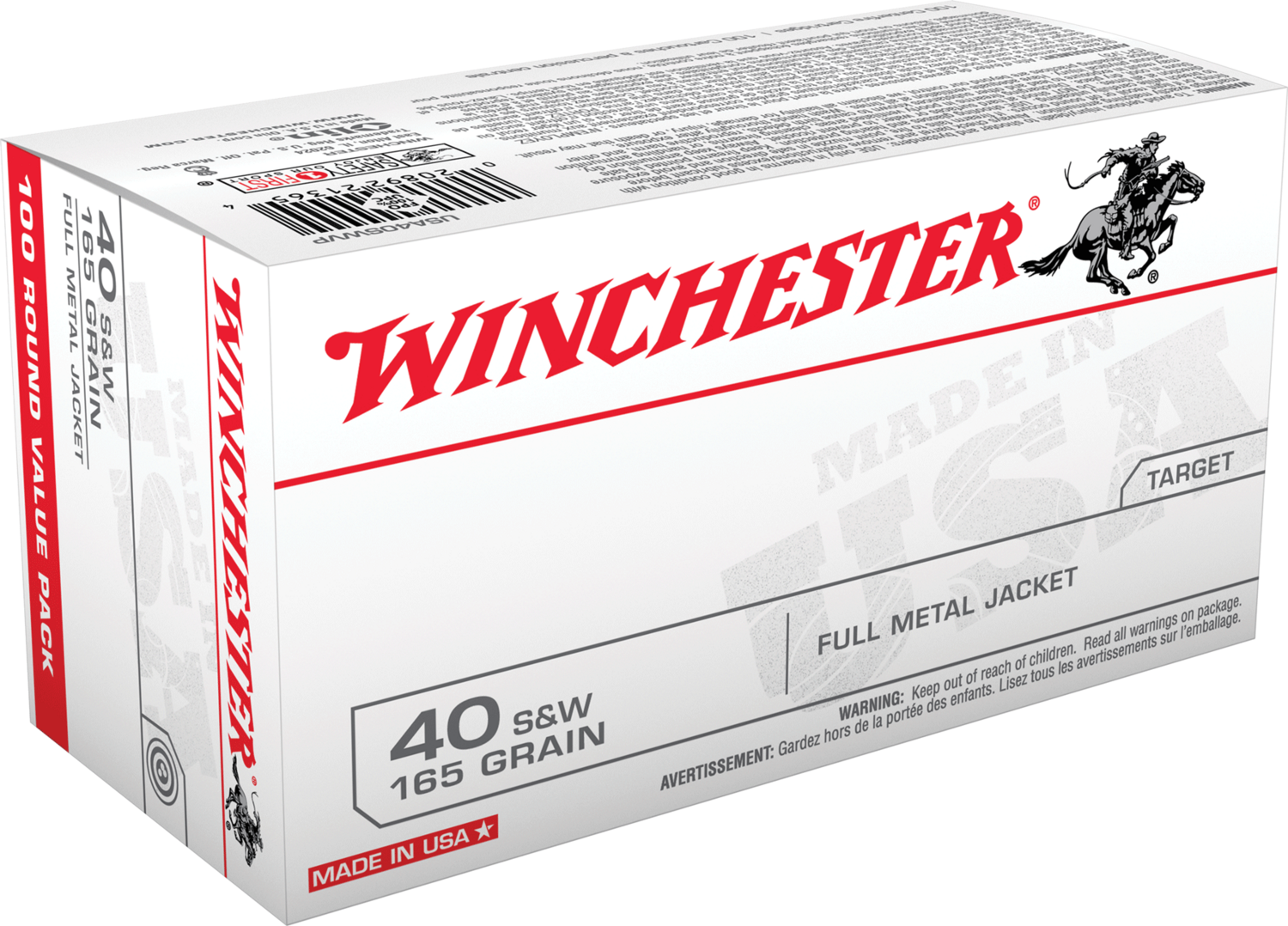 Winchester Ammo Usa, Win Usa40swvp 40s        165 Fmj            100/05