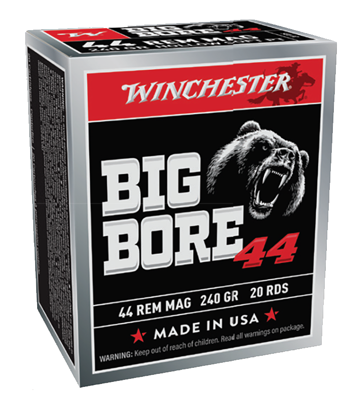 Winchester Ammo Big Bore, Win X44mbb    44rem Mag 240 Sjhp Big Bore    20/10