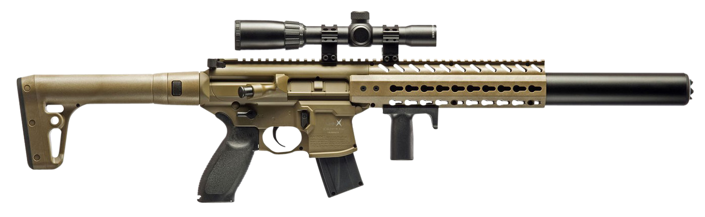 Sig Sauer Airguns Mcx Air, Sig Airmcxscope17788g30fde Mcx Asp 177 Co2     Fde