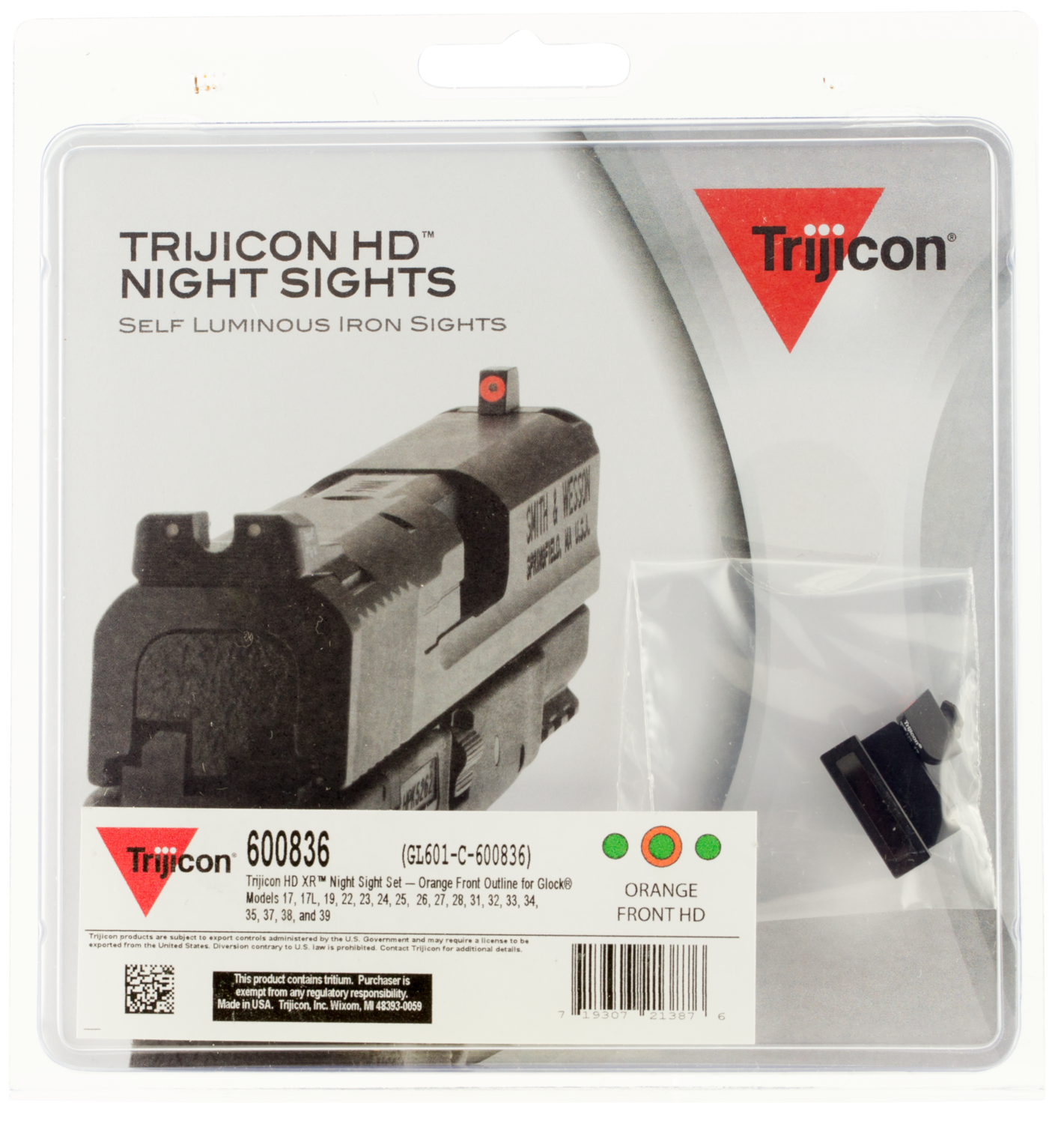 Trijicon Hd, Trj 600836  Hd Xr  Ns Glk 17 19    Ofo