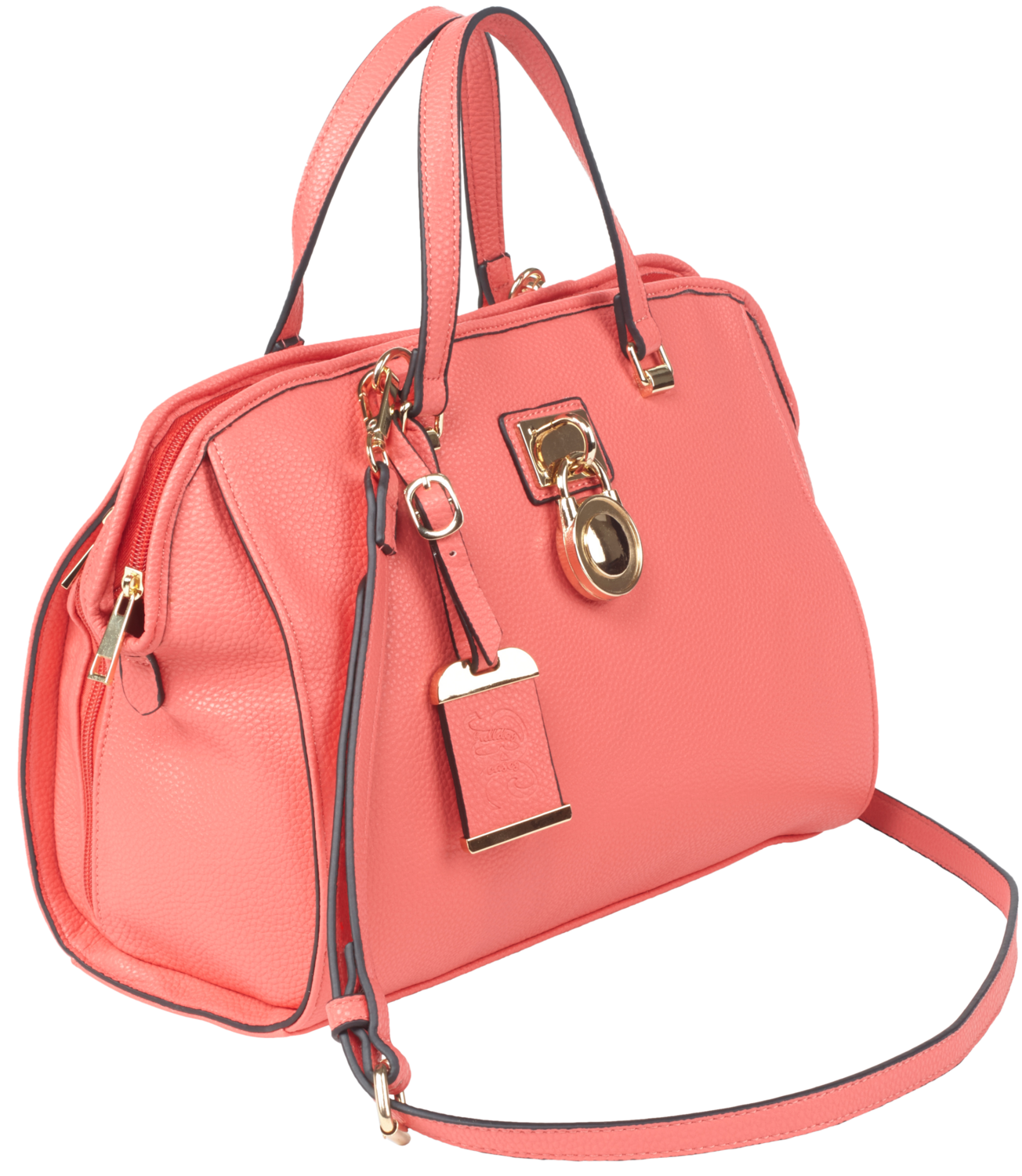 Bulldog Satchel Purse, Bdog Bdp026      Satchel Purse Hlstr         Coral