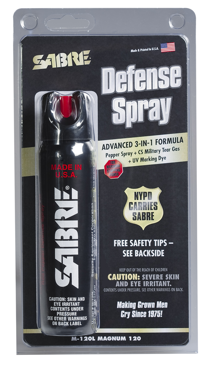 Sabre Magnum Self Defense, Sec M120l       Sabre Cs/pep/dye Polmg 4.36