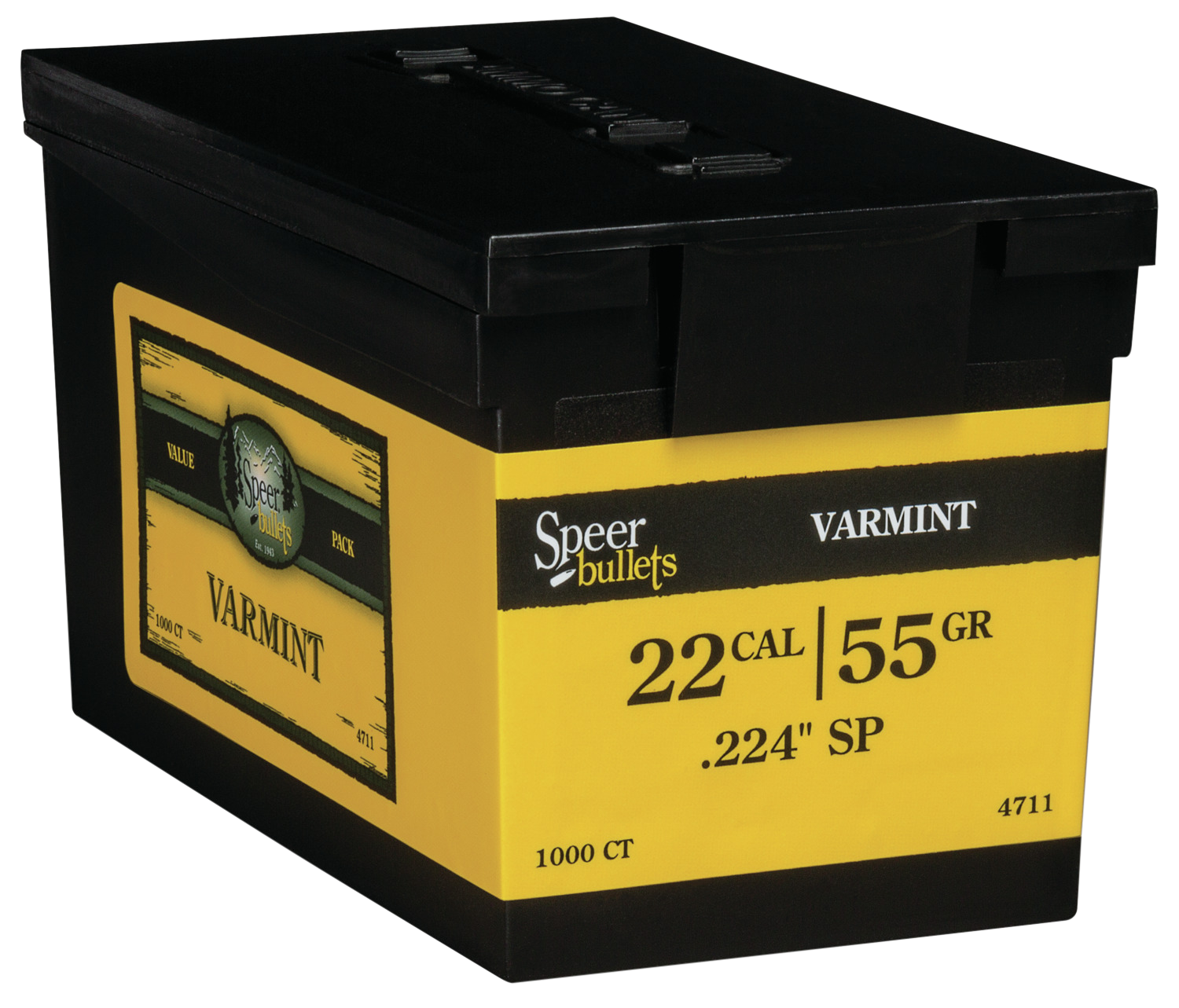 Speer Bullets Varmint, Speer 4711      Bull .224  55 Sp Vp         1000/1