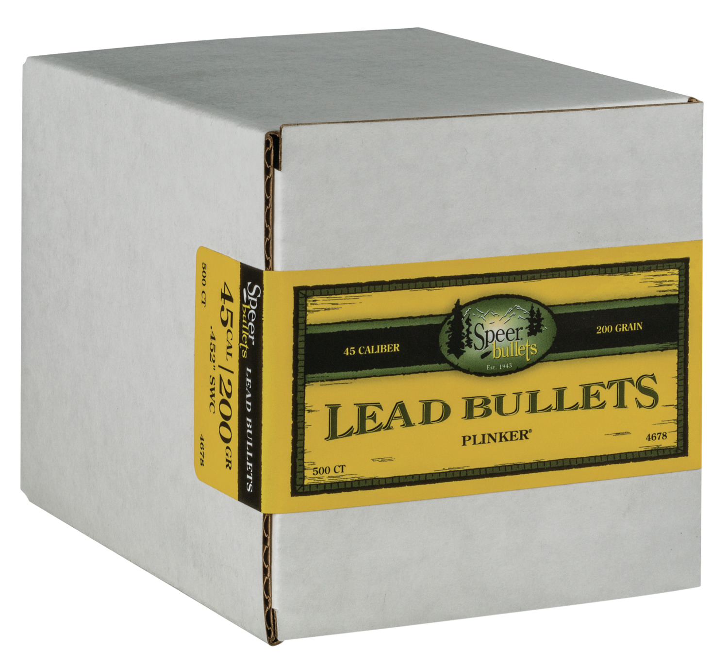 Speer Ammo Handgun, Speer 4678      Bull .452 200 Lswc           500/1