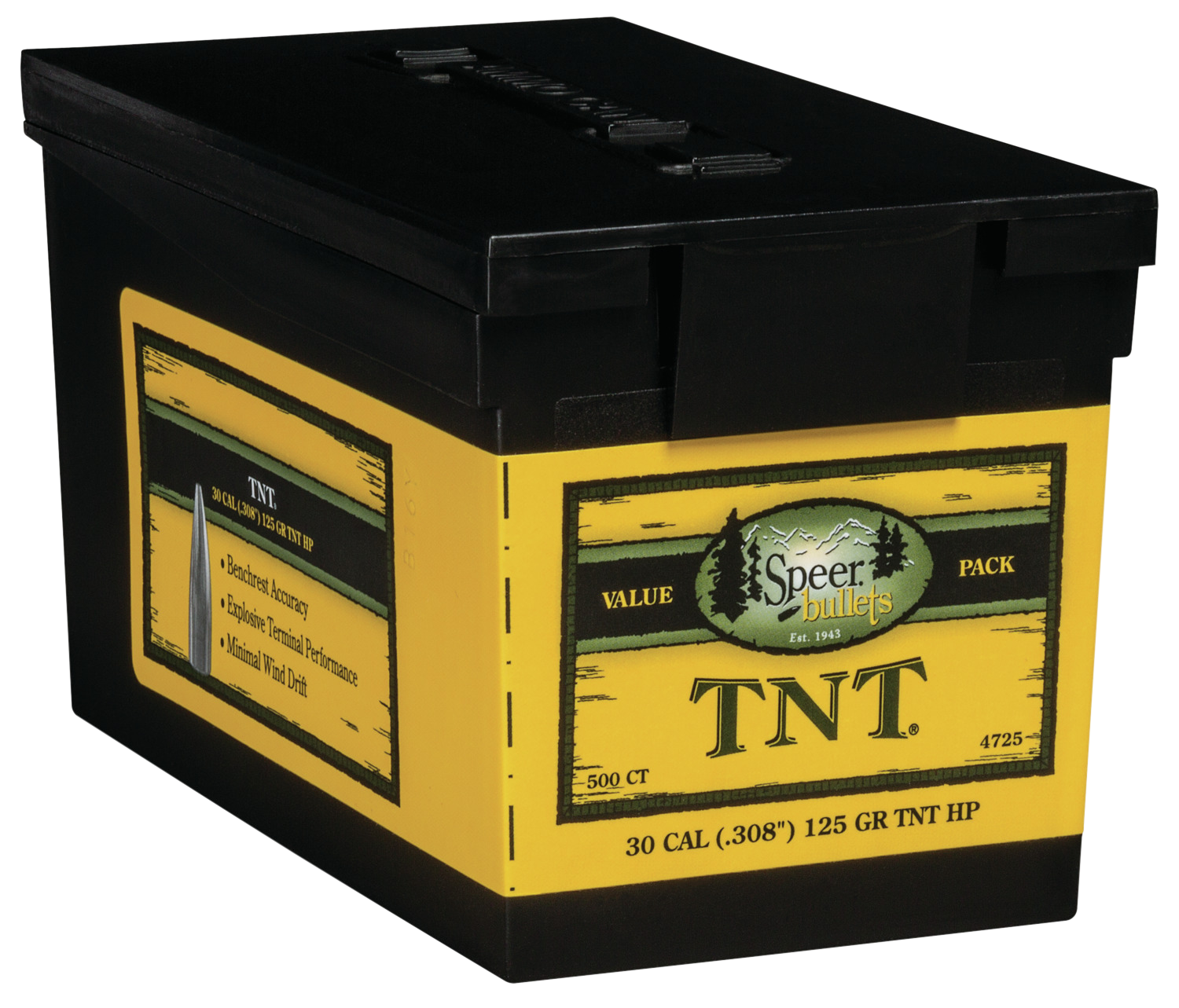 Speer Ammo Tnt, Speer 4725      Bull .308 125 Hp Tnt Vp      500/1