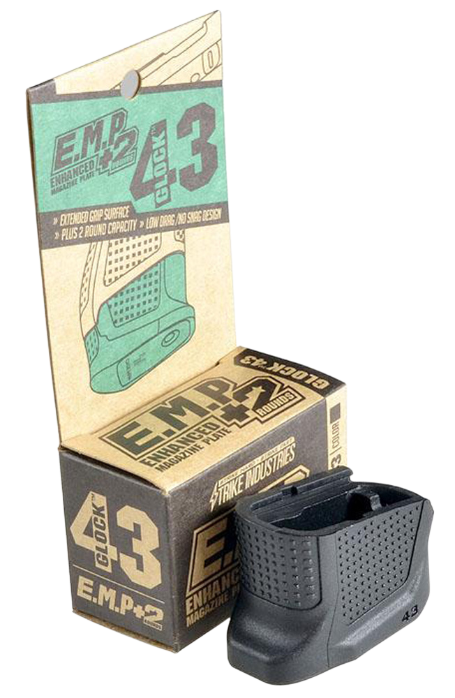Strike Enhanced Magazine Plate, Si Emp-g43-bk         G43 Mag Ext +2 Bk