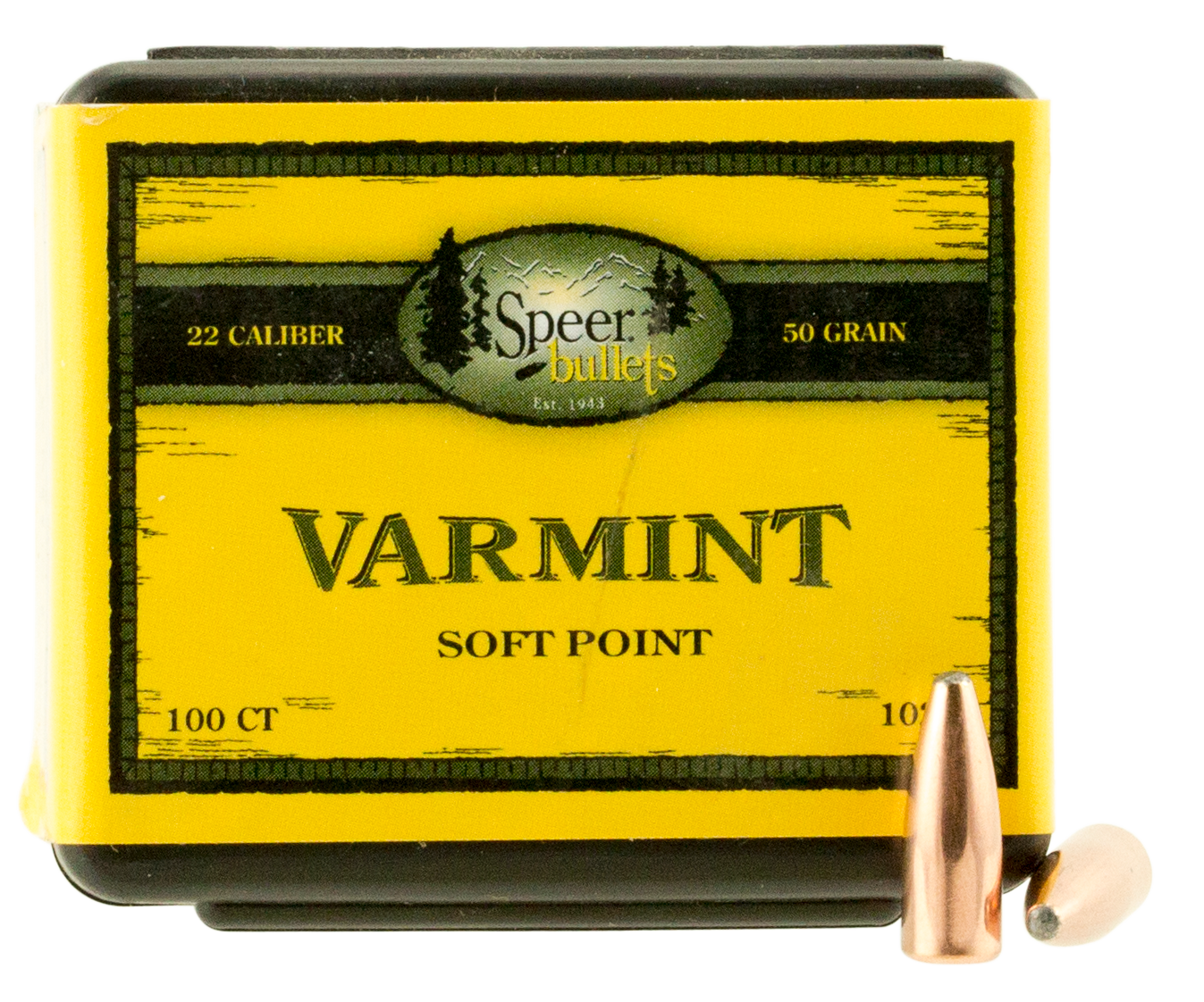 Speer Ammo Varmint, Speer 1029      Bull .224  50 Sptzr          100/5