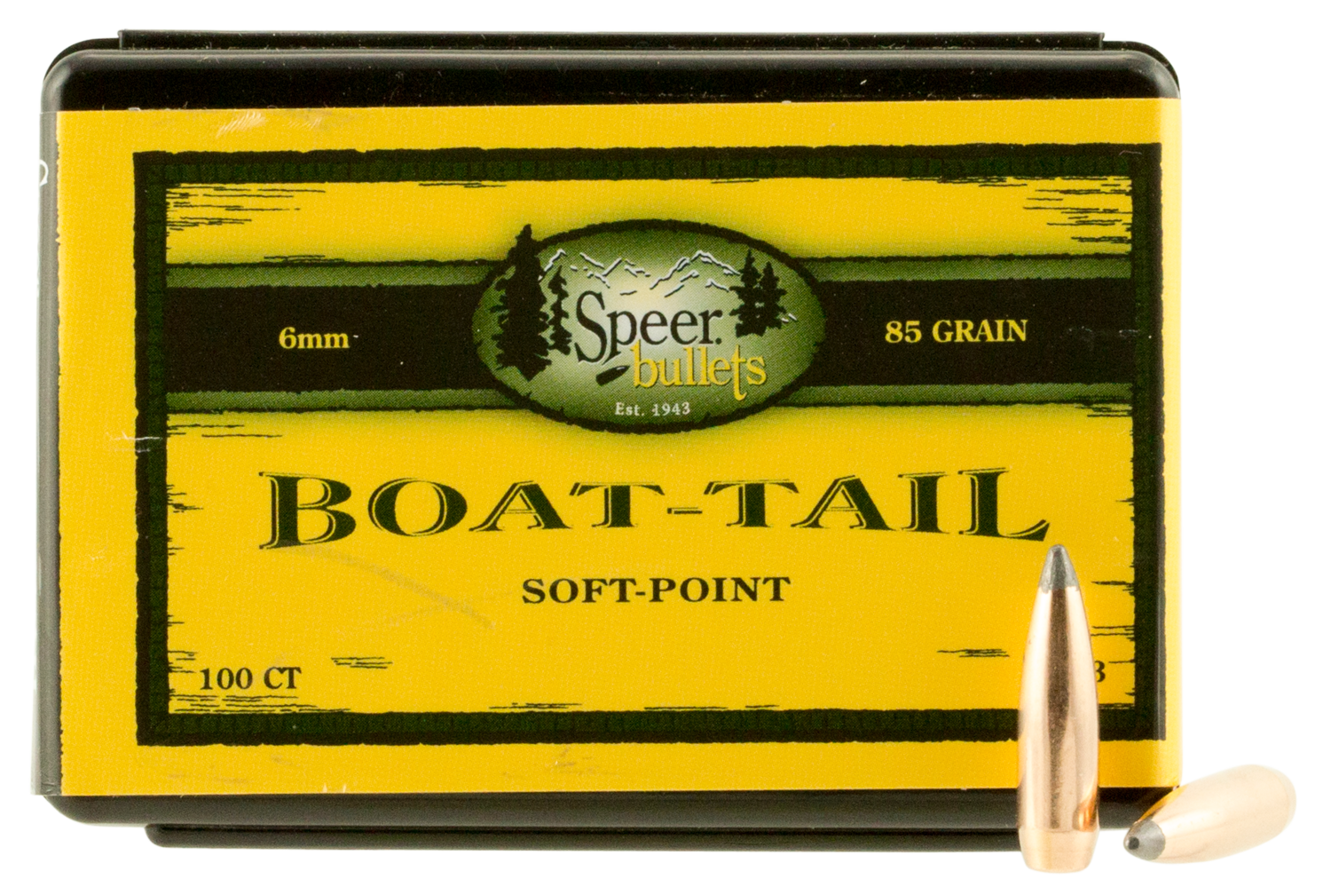 Speer Ammo Boat-tail, Speer 1213      Bull .243  85 Sptzbt         100/5