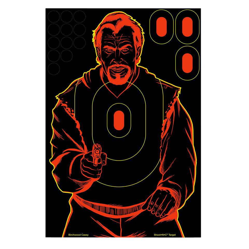 Birchwood Casey Shoot-n-c, Bir 34645          Shoot-n-c 12x18 Bad Guy     5pk