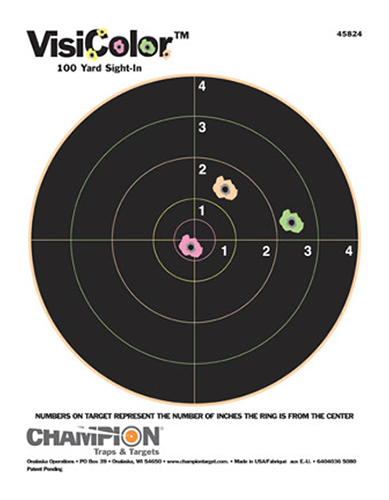 Champion Targets Visicolor, Champ 45824      Visicolor Tgt 8in Bulls 10