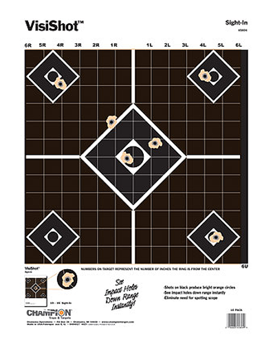 Champion Targets Visishot, Champ 45804      Visishot Sight In Tgt   10