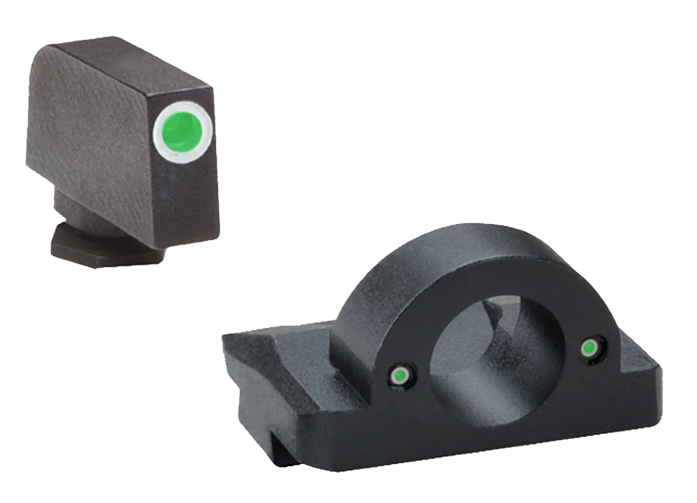 Ameriglo Ghost Ring Sight Set For Glock, Amer Gl125   Ghst Rng Glk    9/40          Grn/grn