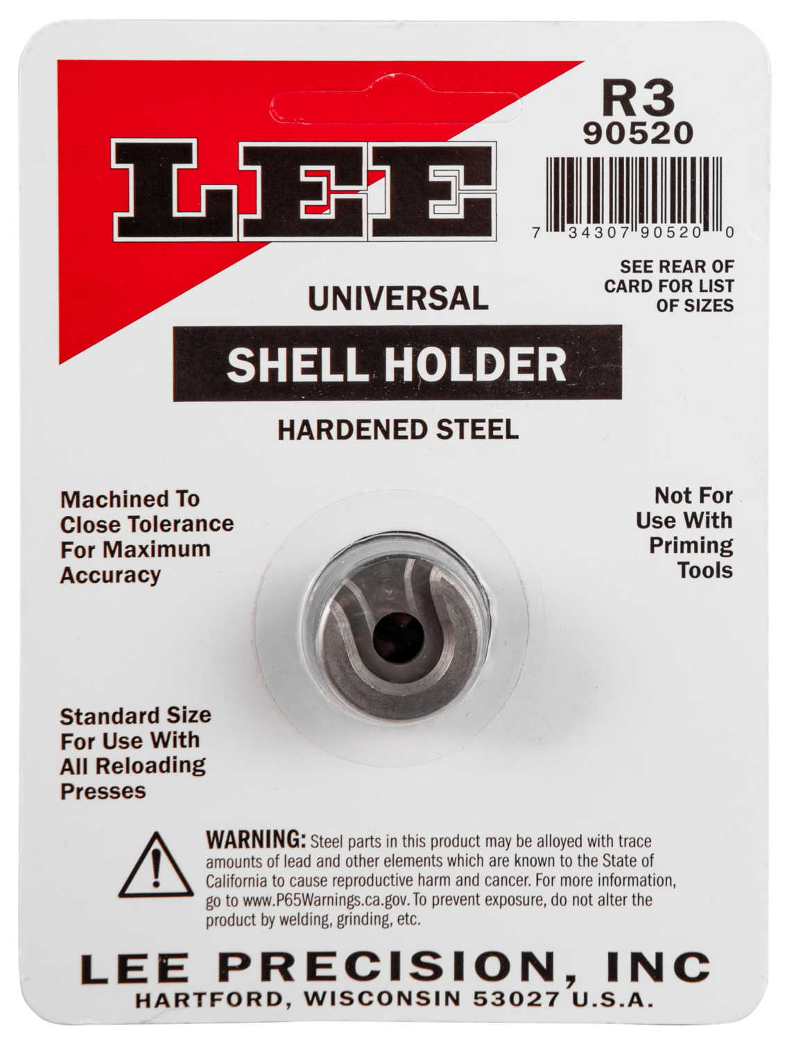 Lee Shell Holder, Lee 90004 R19 Shell Holder