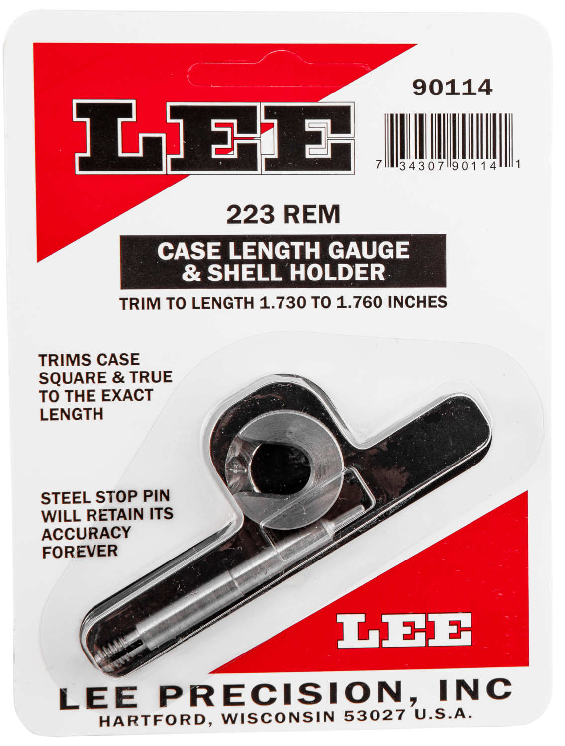 Lee Case Length Gauge, Lee 90114 Gauge/holder 223 Rem