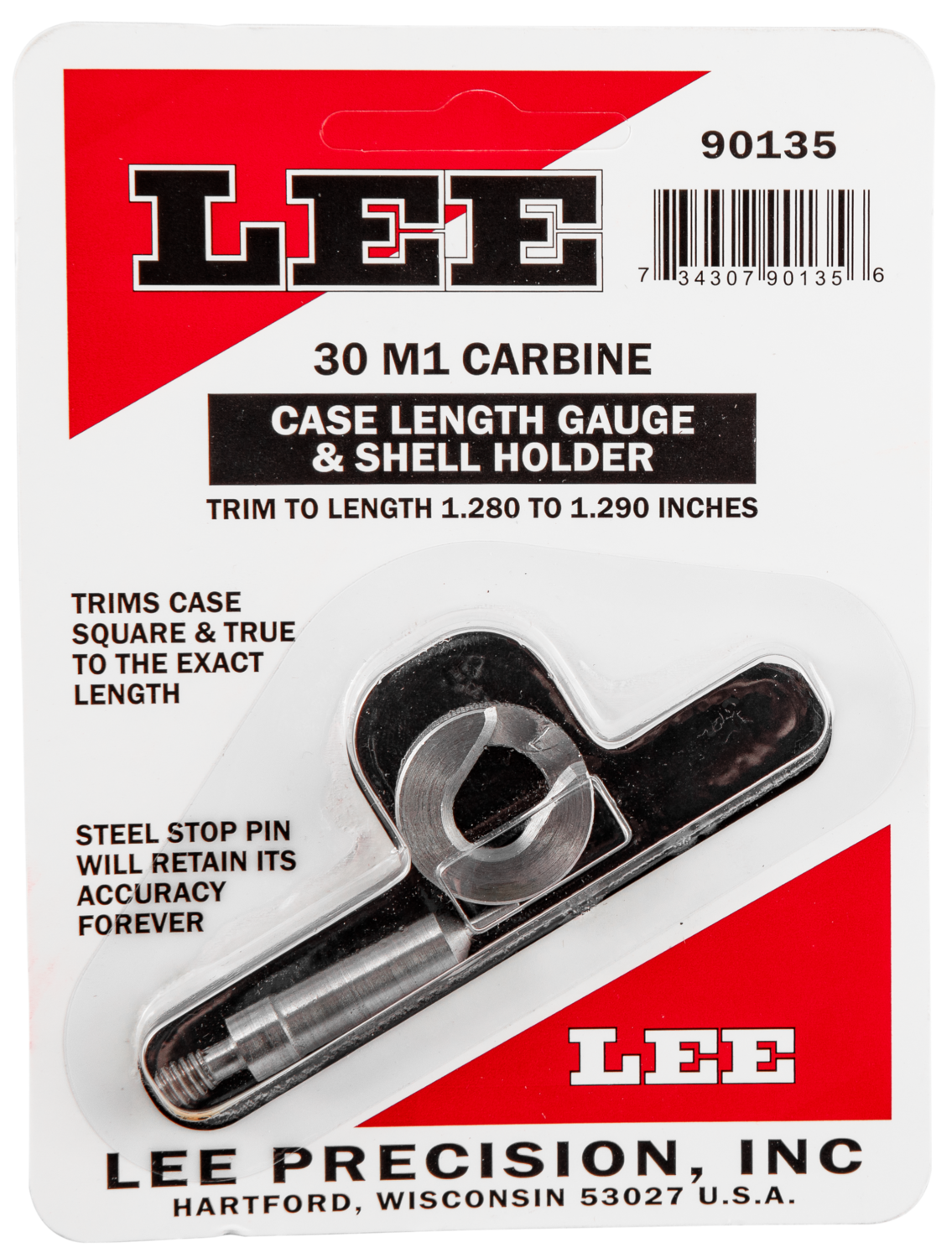 Lee Case Length Gauge, Lee 90135 Gauge/holder 30m1 Carbine