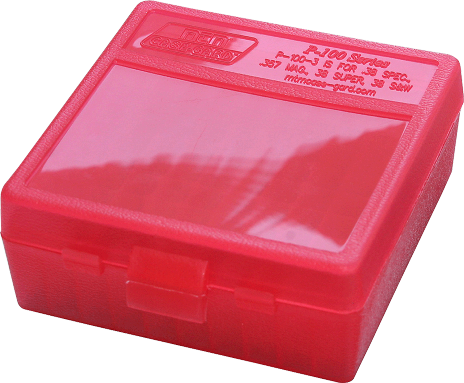 Mtm Ammo Box, Mtm P100329     100rd Pstl Box 38-357          Red