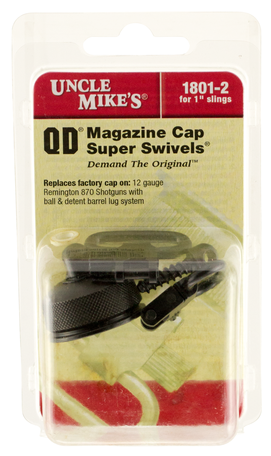 Uncle Mikes Mag Cap, Unc 1801-2 Mag Cap/swivel Set 870  12g