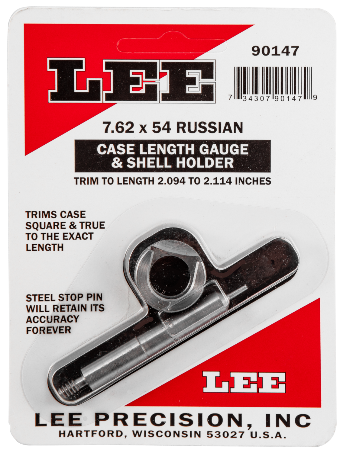 Lee Case Length Gauge, Lee 90147 Gauge/holder 7.62x54rus