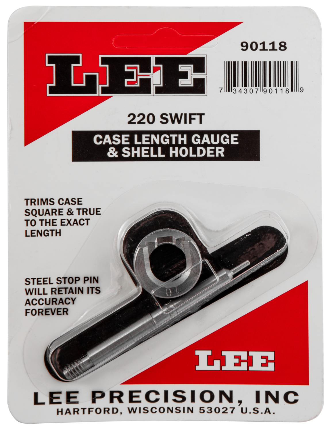 Lee Case Length Gauge, Lee 90118 Gauge/holder 220 Swift