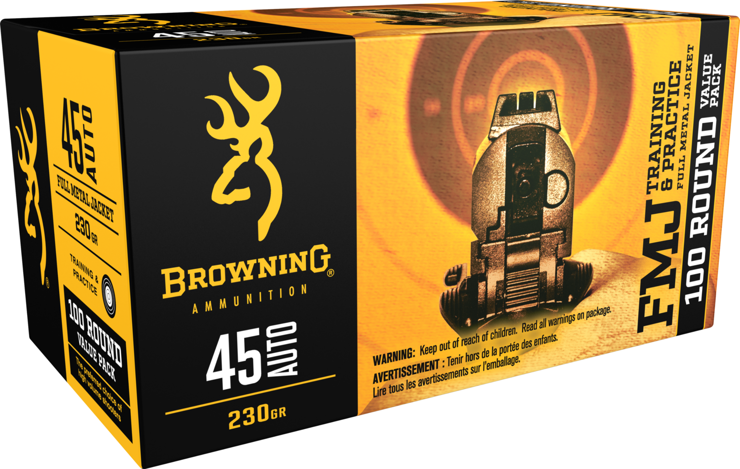 Browning Ammo Bpt, Brna B191800454    45a    230 Fmj Value Pk  100/05