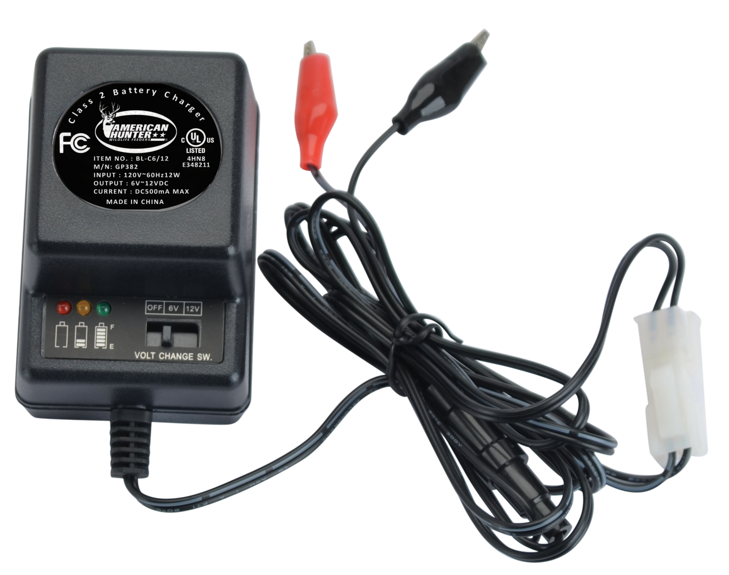 American Hunter Battery Charger, Ahuntr Bl-c6/12        6/12v Battery Charger 110v