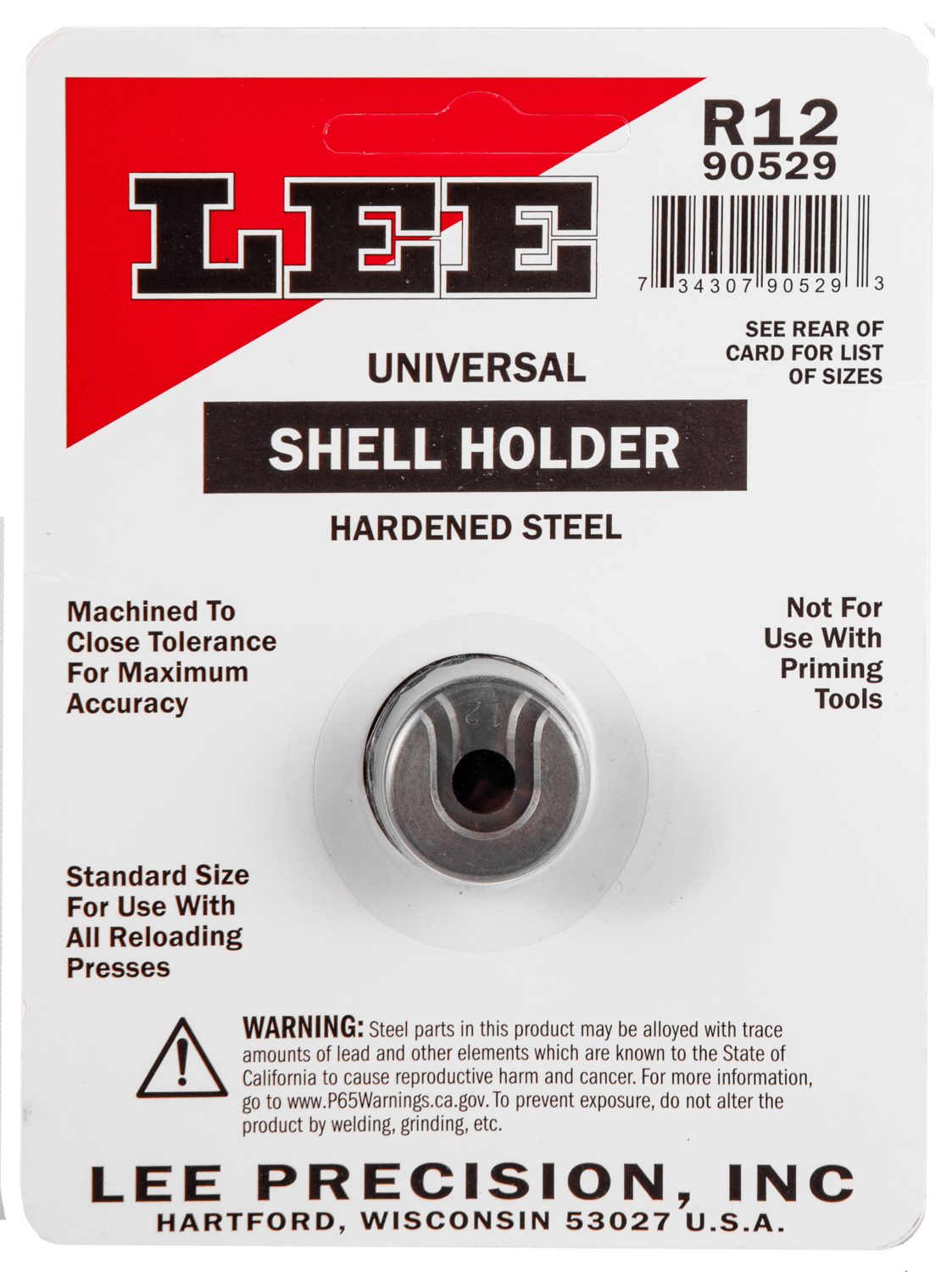 Lee Shell Holder, Lee 90529 R12 Shell Holder