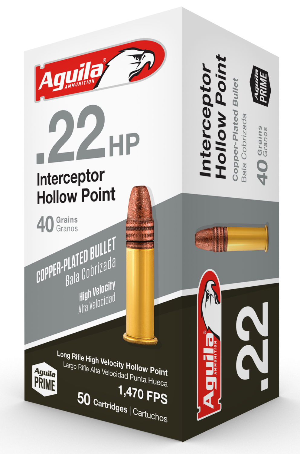 Aguila Interceptor, Aguila 1b220321      22inter Hp 40gr         50/20