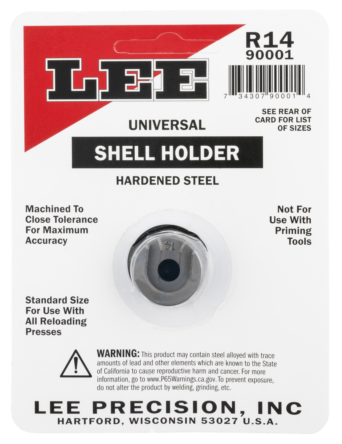Lee Shell Holder, Lee 90001 R14 Shell Holder