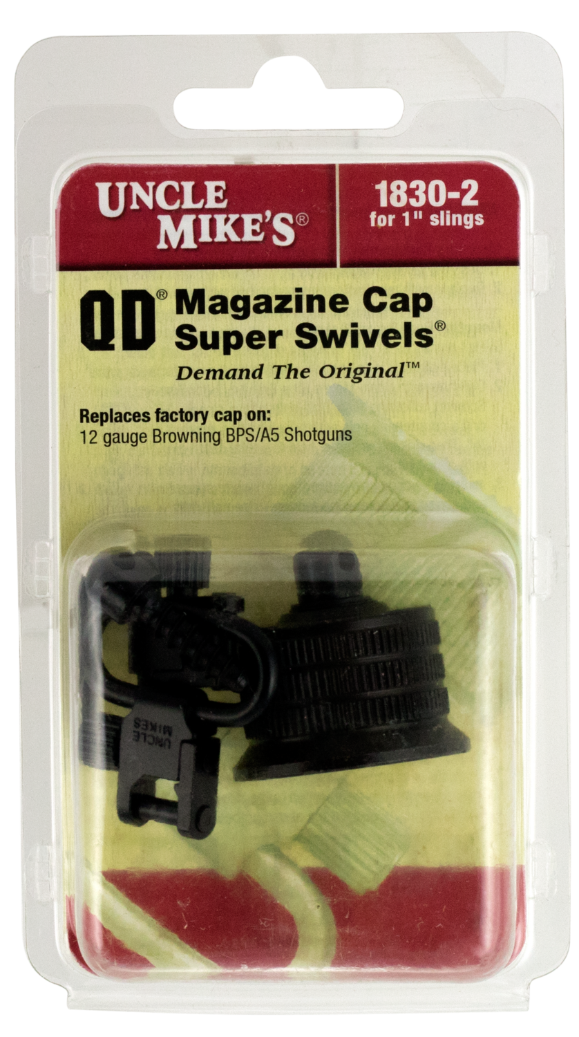 Uncle Mikes Mag Cap, Unc 1830-2 Mag Cap/swivel Set Ba5  12g