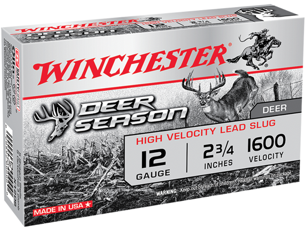 Winchester Ammo Deer Season, Win X12ds      Deer  12 2.75 Slug             5/20