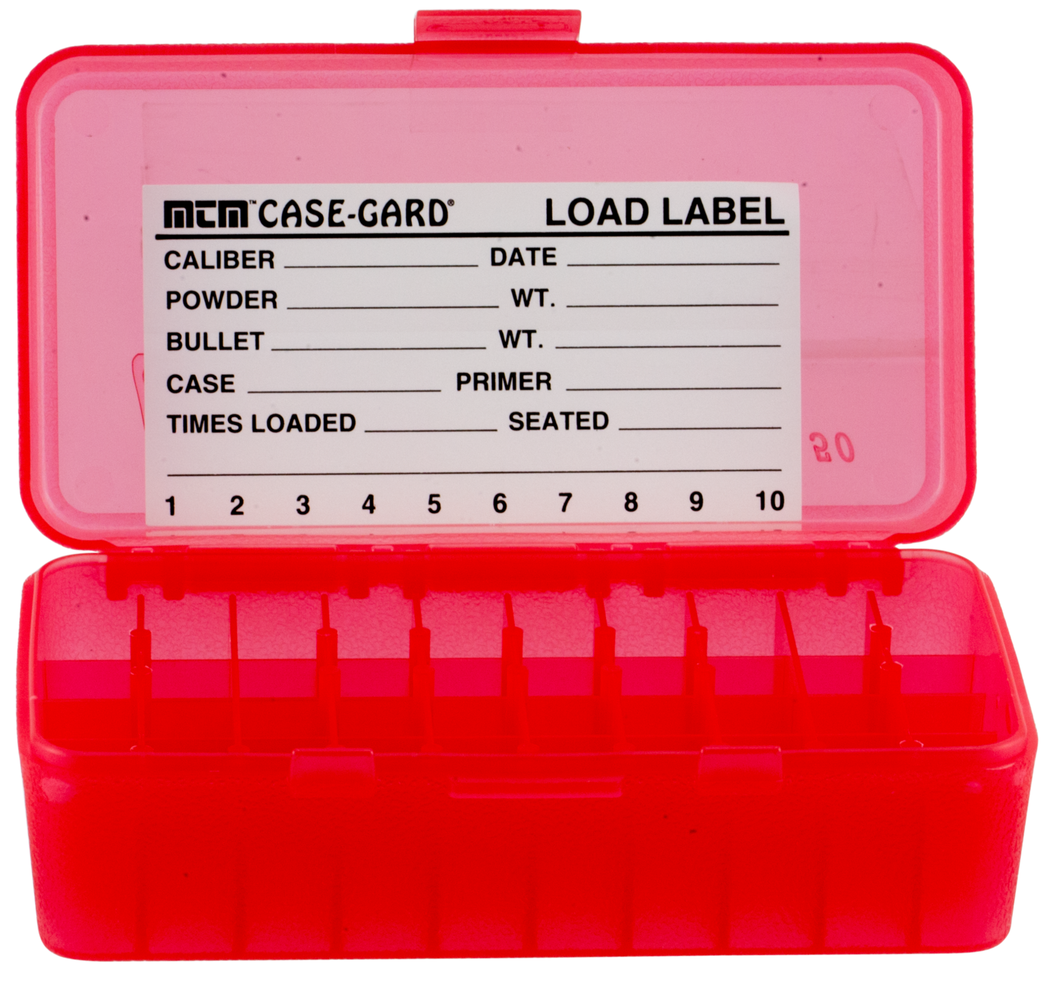 Mtm Ammo Box, Mtm P504429     50rd  Pstl Box 44m-45l         Red