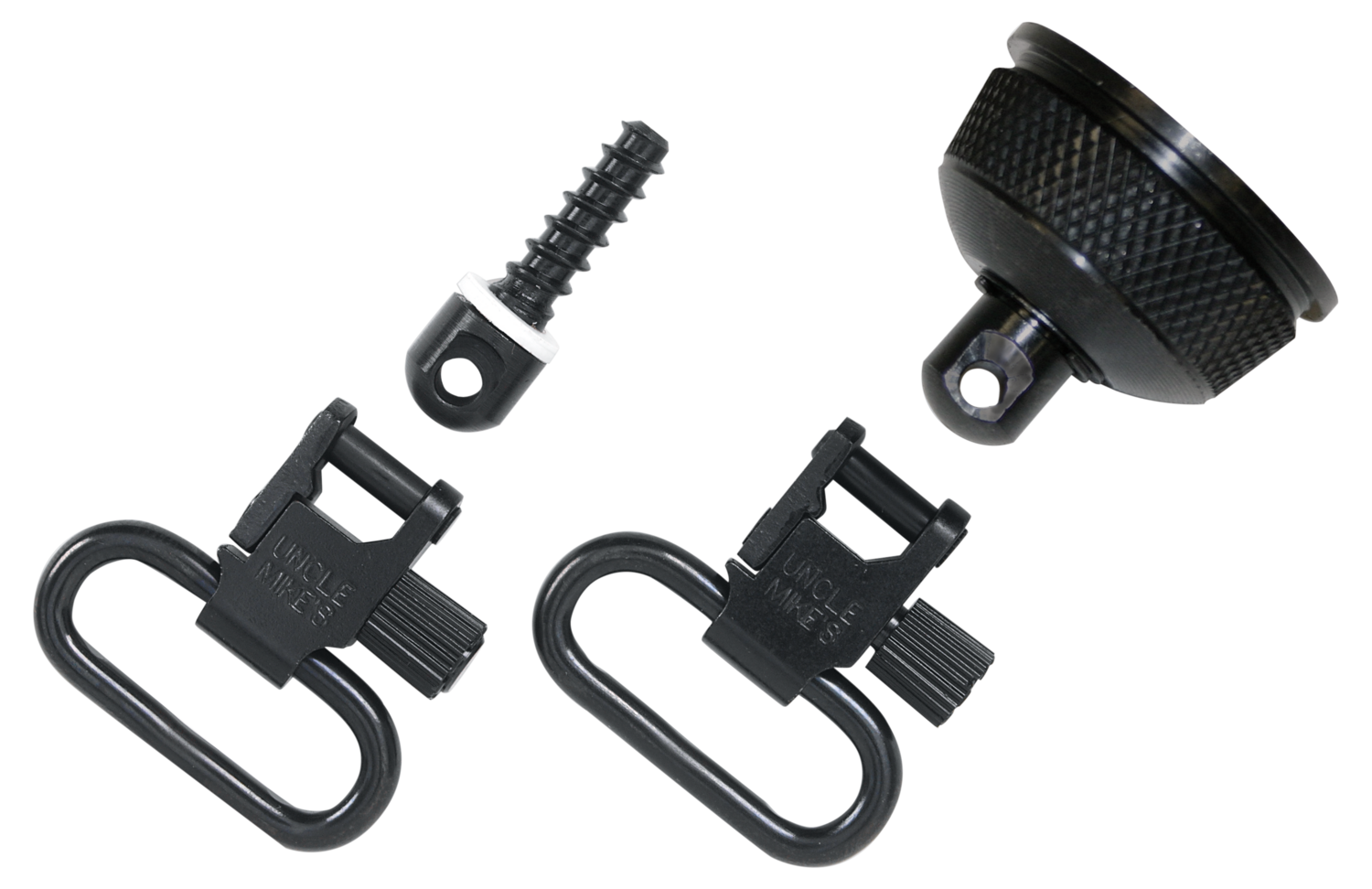 Uncle Mikes Mag Cap, Unc 1800-2 Mag Cap/swivel Set 870e 12g