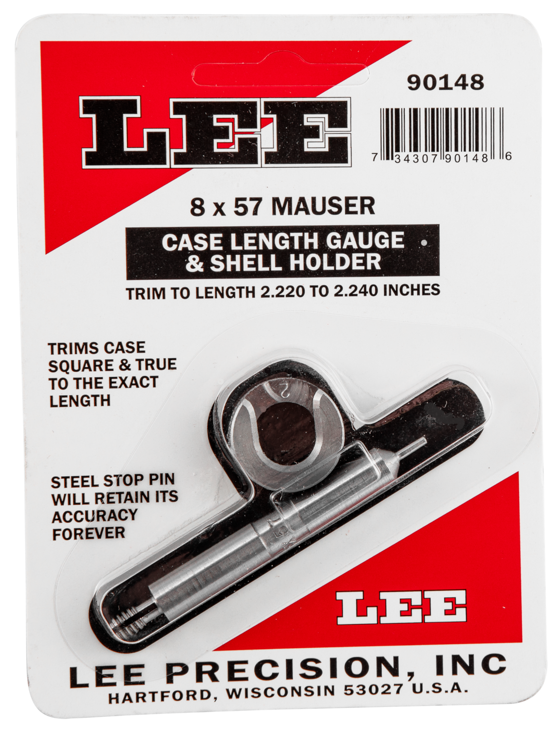 Lee Case Length Gauge, Lee 90148 Gauge/holder 8x57 Mauser