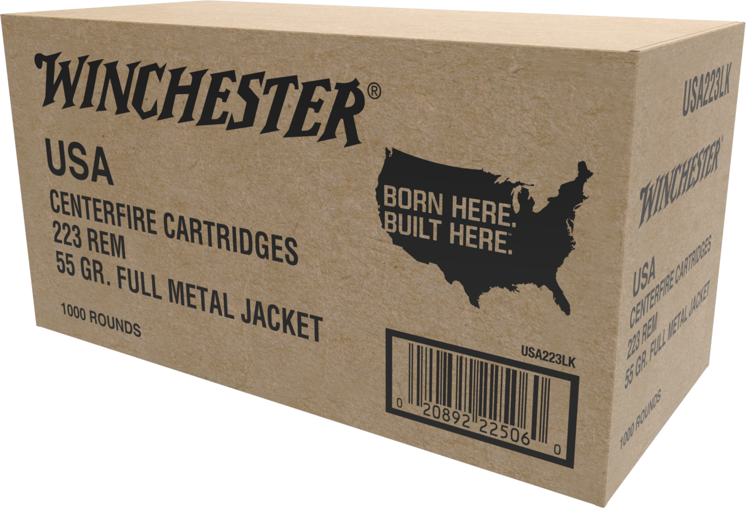 Winchester Ammo Usa, Win W2231000   223        55 Fmj  Case        1000