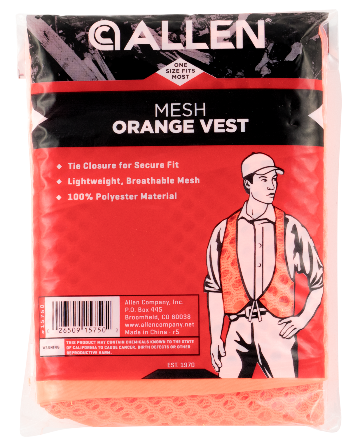 Allen Hunter's, Allen 15750 Safety Orange Mesh Vest