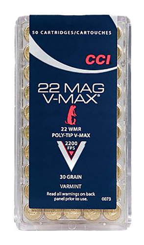 Cci Varmint, Cci 0073  22 Wmr 30 V-max                    50/40