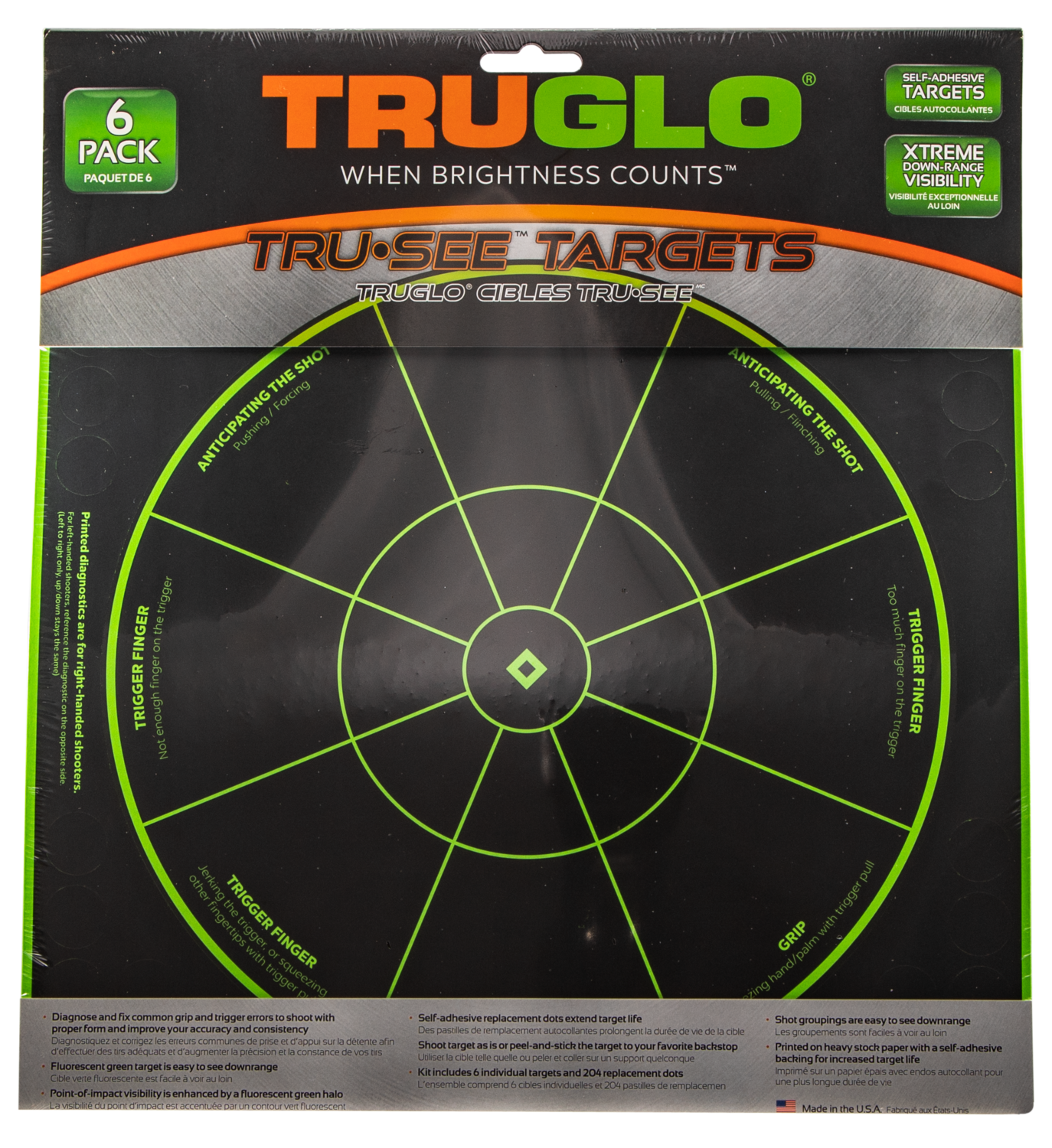Truglo Tru-see, Tru Tg-15a6      Tru-see Tgt Diz 12x12  6pk