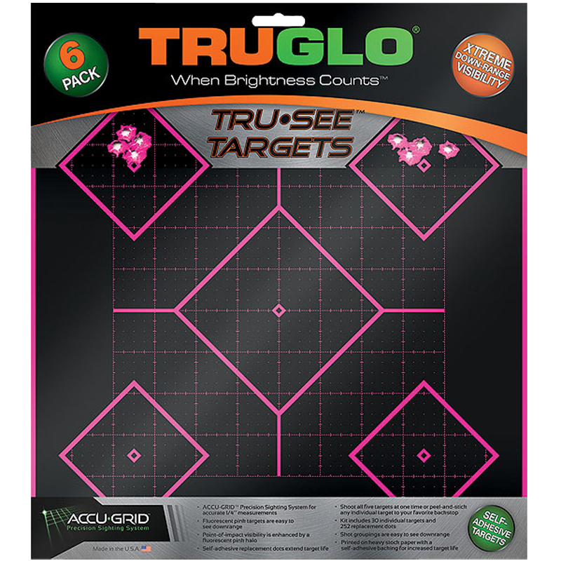 Truglo Tru-see, Tru Tg-14p6      Tru-see Tar 5dia 12x12 Pnk