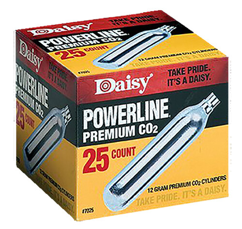 Daisy Powerline, Daisy 997025-604      7025 Co2 Cylinders      25pk