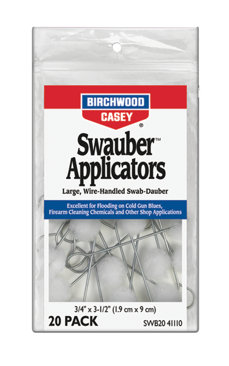 Birchwood Casey Swauber, Bir 41110          Swauber Applicators        20pk