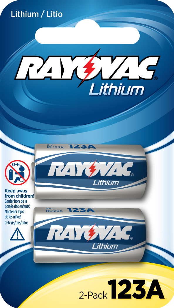 Rayovac Cr123a, Ray Rl123a-2  3v Lith Btry #cr123  2pk