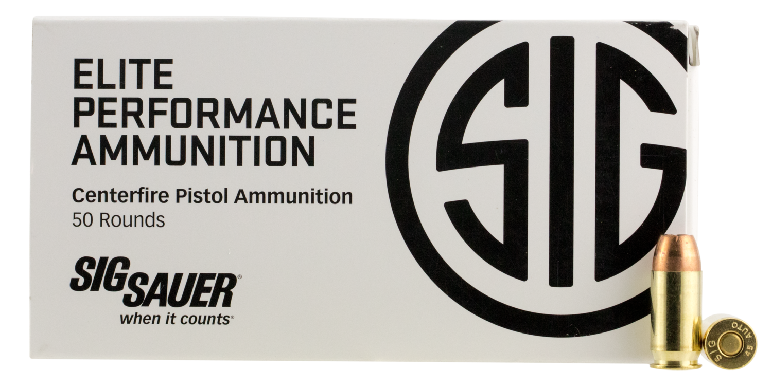 Sig Sauer Elite Defense, Sig E45ap1-50            Vcrwn 45   200 Jhp  50/10