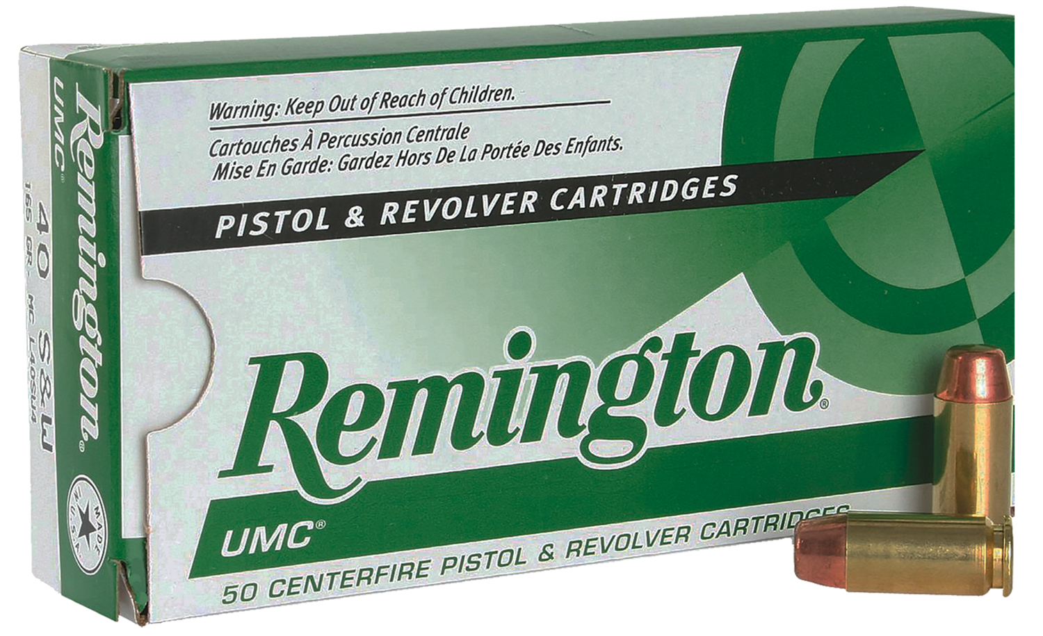 Remington Ammunition Umc, Rem 23746 L40sw4    Umc 40s        165mc     50/10