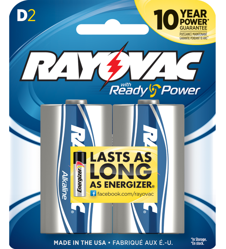 Rayovac D, Ray 813-2f Alk D Card Battery 2pk Rayovac D, Ray 813-2f Alk D Card Battery 2pk