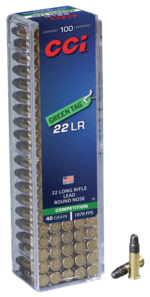 Cci Green Tag, Cci 0033  22 Lr Green Tag Comp              100/50