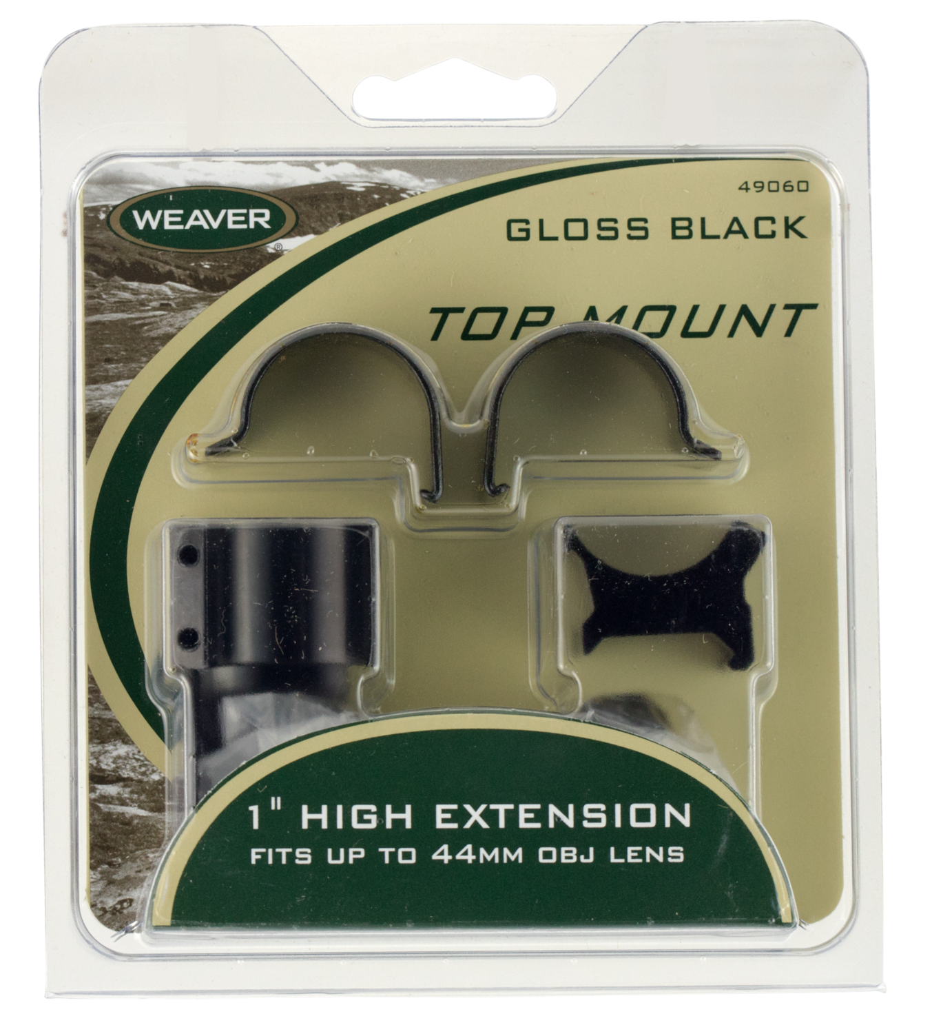 Weaver Mounts Top Mount, Weav 49060  1in Rings Ext Detachable