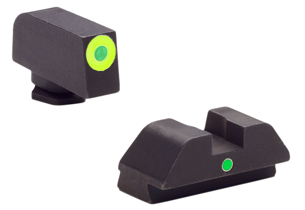 Ameriglo I-dot Sight Set For Glock, Amer Gl305   I-dot Ns Glk 42/43         Grn/lm/grn
